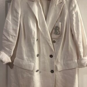 Ralph Lauren White Blazer Coat